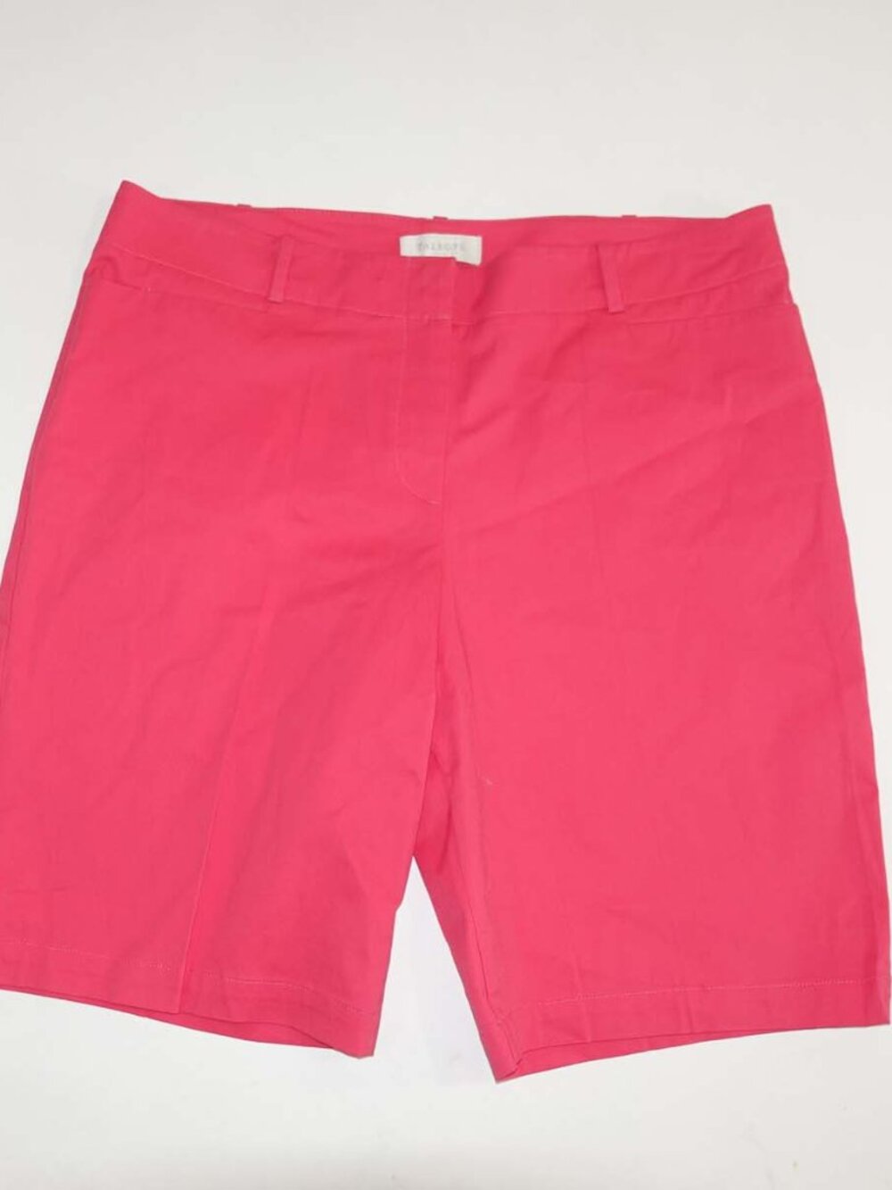Talbots Women's Bermuda Chino Shorts Size 16 Flat Front Cotton 10.5" Inseam